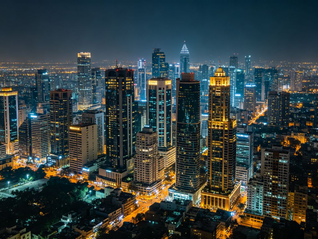 新德里城市夜景